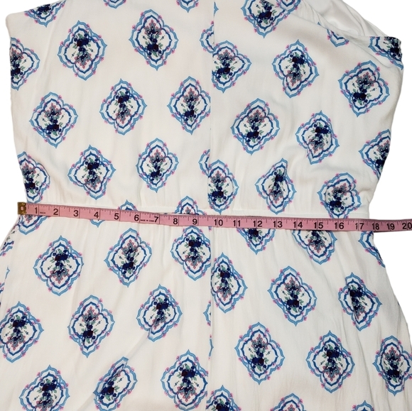 Maurices Floral Paisley Blouson Maxi Dress Sz 1X Sleeveless Elastic Waist Boho - Picture 15 of 16